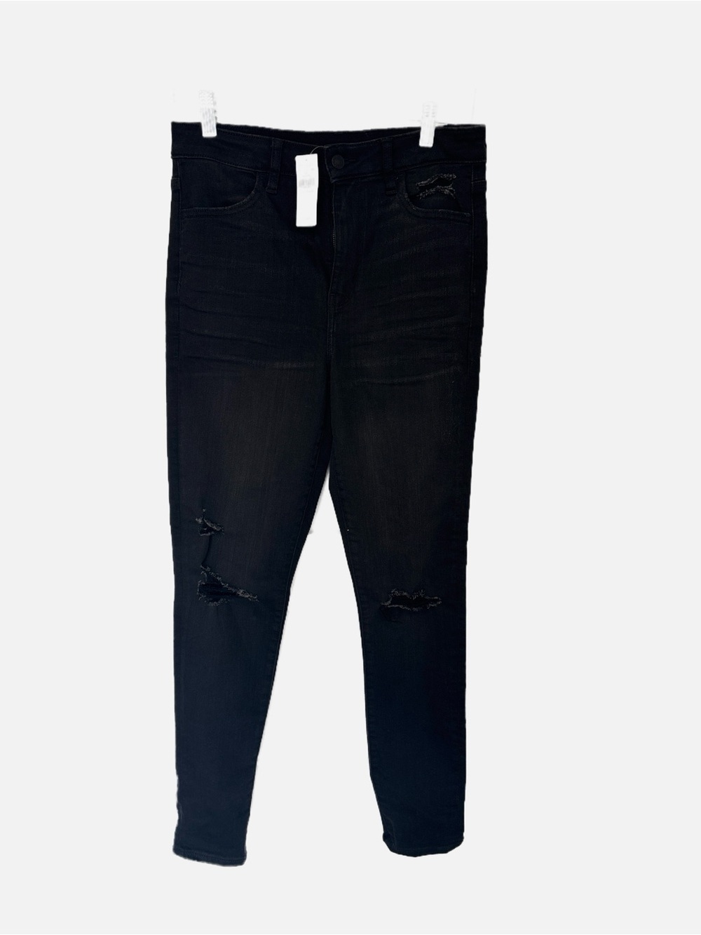 Black Distressed American Eagle Women's Skinny Jeans 10 regular